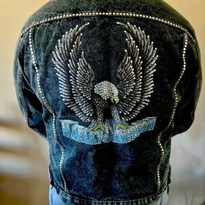 Vintage Harley Davidson Jean Jacket​